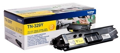 Brother TN-329 geltona originali dažų kasetė (TN329Y)