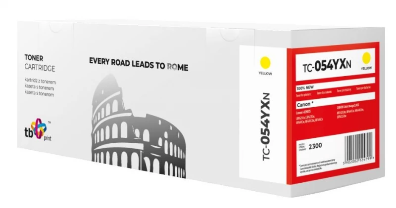Kasetė lazeriniui spausdintuvui TB Print TC-054YXN, geltona