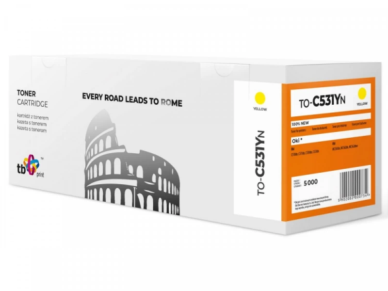 Kasetė lazeriniui spausdintuvui TB Print TO-C531YN, geltona