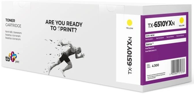 Kasetė lazeriniui spausdintuvui TB Print Xerox 6510/6515 TX-6510YXN, geltona, Color