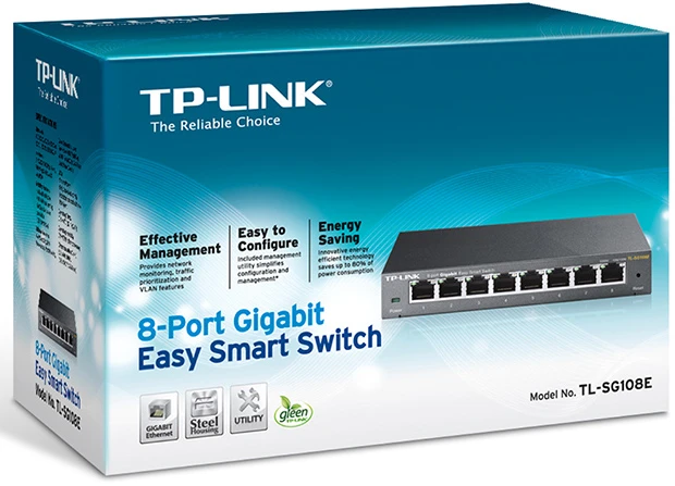 Šakotuvas Komutatorius TP-Link / TL-SG108E