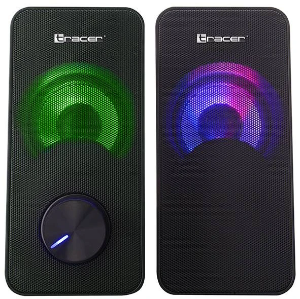 Kompiuterio kolonėlės TRACER TRAGLO46366 Garsiakalbiai 2.0 Loop RGB USB