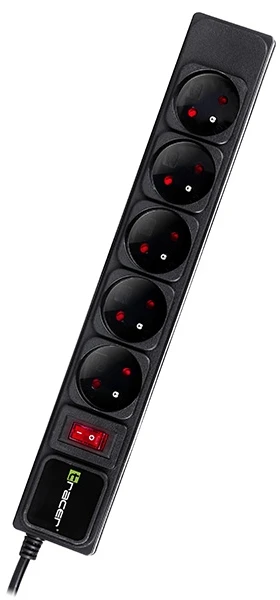 TRACER PowerGear 1,5 m Juodas 5 lizdų maitinimo juostelė