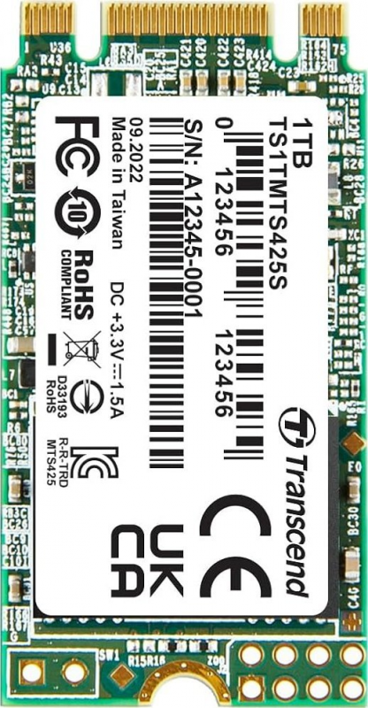TRANSCEND 1TB M.2 2242 SSD SATA3 B+M Key TLC