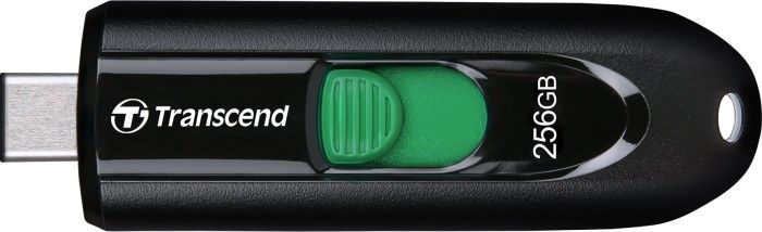 TRANSCEND 256GB USB3.2 USB-C atmintinė be dangtelio, juoda
