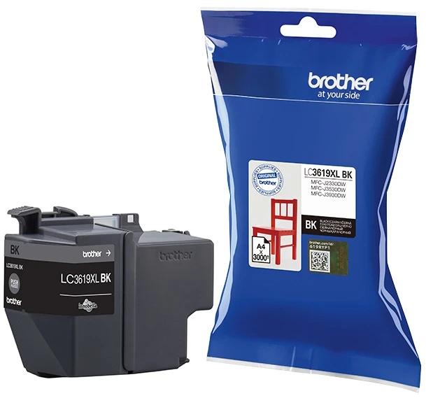 Brother originalus rašalas / kasetė LC-3619XLBK, juodas, 3000s, 60ml