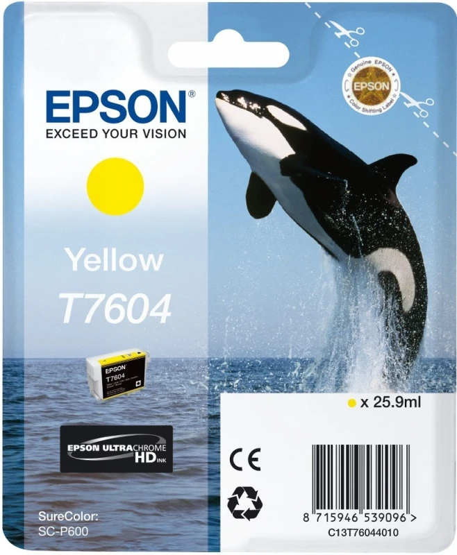 Epson T7604 | Rašalo kasetė | Geltona