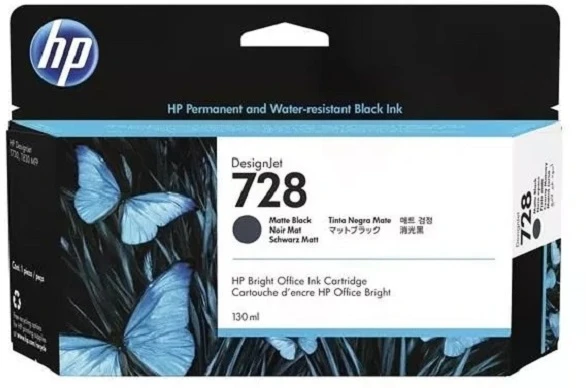 Hewlett Packard (HP) HP 728 juoda mat (3WX25A) 130 ml