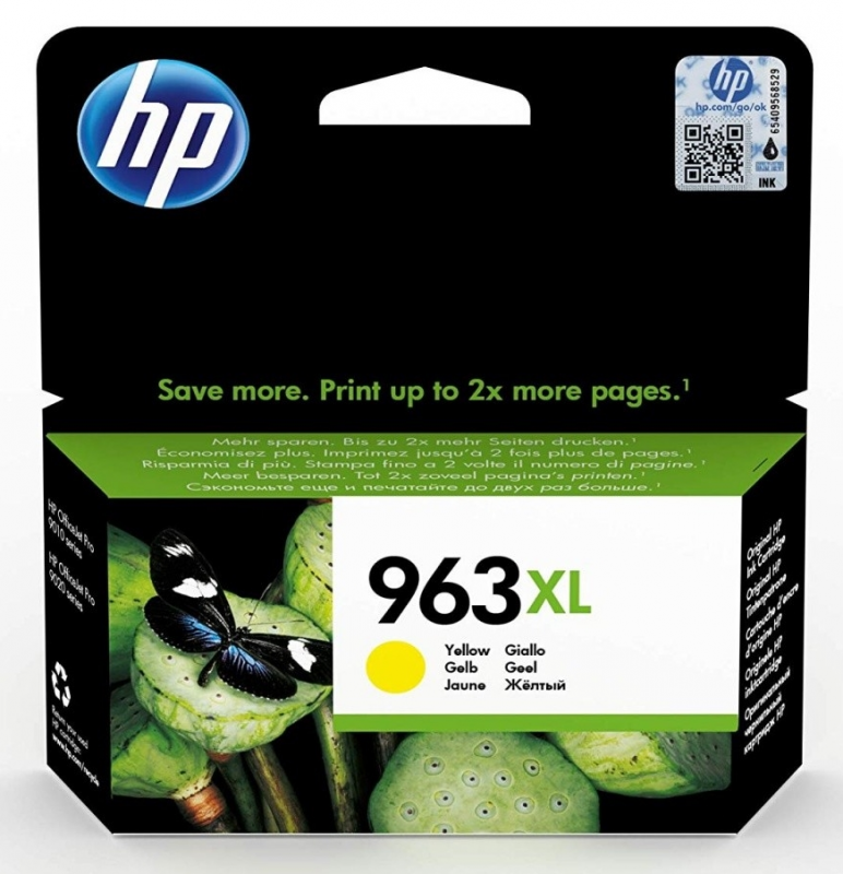 Hewlett Packard (HP) HP 963XL (3JA29AE) Rašalinė kasetė, Geltona
