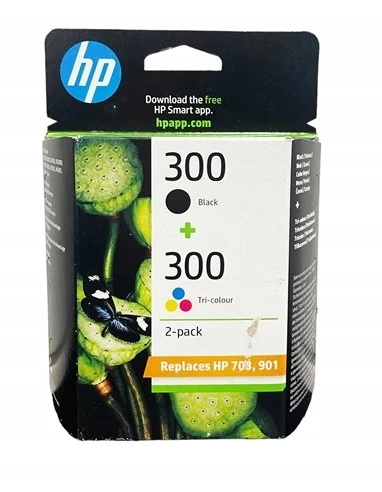 Hewlett Packard (HP) HP 300 Combo-pack Juodas/Tri-color Ink Cartridges, 200/200 pages, DeskJet D2560, F4280