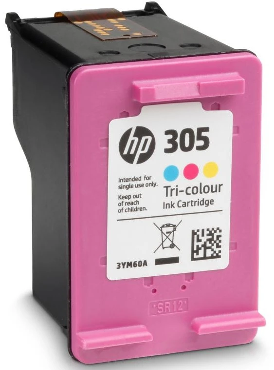 Hewlett Packard (HP) HP 305 trispalvės rašalo kasetės, 100 puslapių, skirtos HP DeskJet 2300, 2710, 2720, Plus 4100