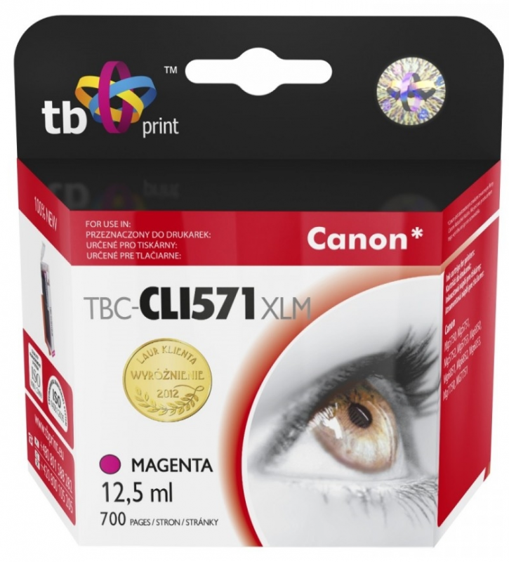 Tb Print Kasetė rašaliniams spausdintuvams Kasetė rašaliniam spausdintuvui TB TBC-CLI571XLM