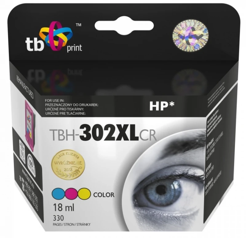 Tb Print Kasetė rašaliniams spausdintuvams Kasetės rašaliniams spausdintuvamsTB TBH-302XLCR