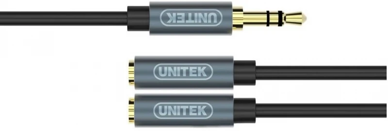 UNITEK Y-C956ABK Unitek Cable miniJack 3,5mm (M) - 2x 3,5mm (F) Y-C956ABK