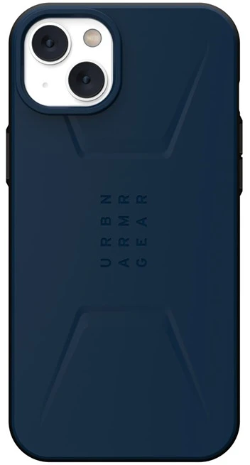 UAG Urban Armor Gear dėklas CIVILIAN, suderinamas su „MagSafe“, skirtas IPHONE 14 Plus, tamsiai mėlynas