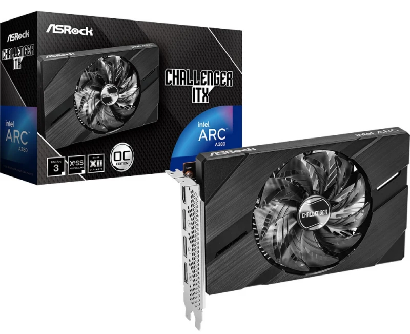 Vaizdo plokštė ASRock Intel Arc A380 Challenger ITX 6GB OC GDDR6 (A380CLI6GO)