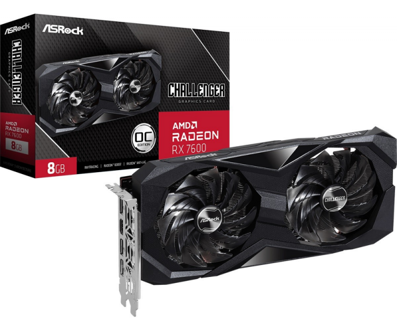 Asrock Challenger 90-GA41ZZ-00UANF vaizdo plokštė AMD Radeon RX 7600 8 GB GDDR6