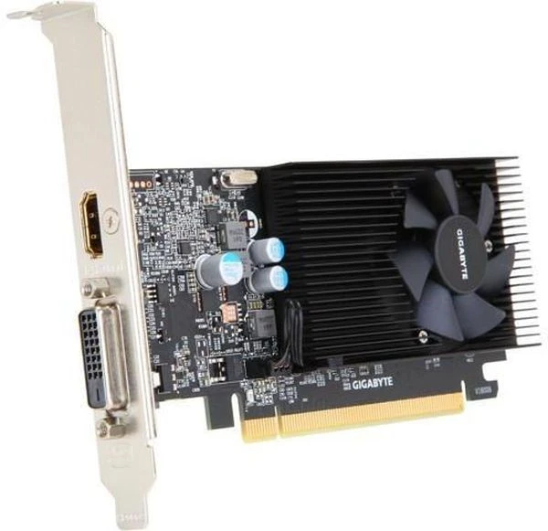 Vaizdo plokštė Gigabyte Gigabaitas | GV-N1030D4-2GL 1.0 | NVIDIA | 2 GB | GeForce GT 1030 | DDR4 | DVI-D jungtys kiekis 1 | HDMI jungtys kiekis 1 | PCI Express 3.0 | Atminties taktinis dažnis 2100 MHz | Procesoriaus dažnis 1417 MHz