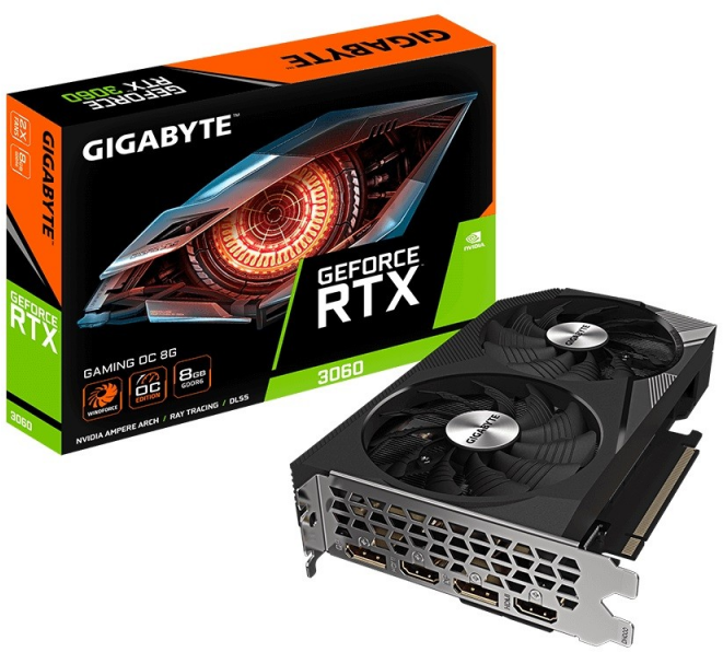 Vaizdo plokštė GIGABYTE GeForce RTX 3060 GAMING OC 8G