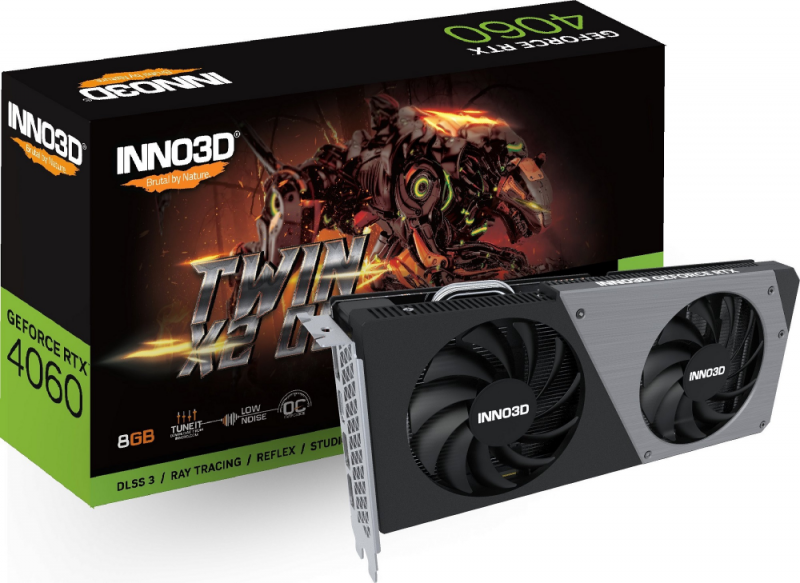 Vaizdo plokštė Inno3D GeForce RTX 4060 Twin X2 OC 8GB