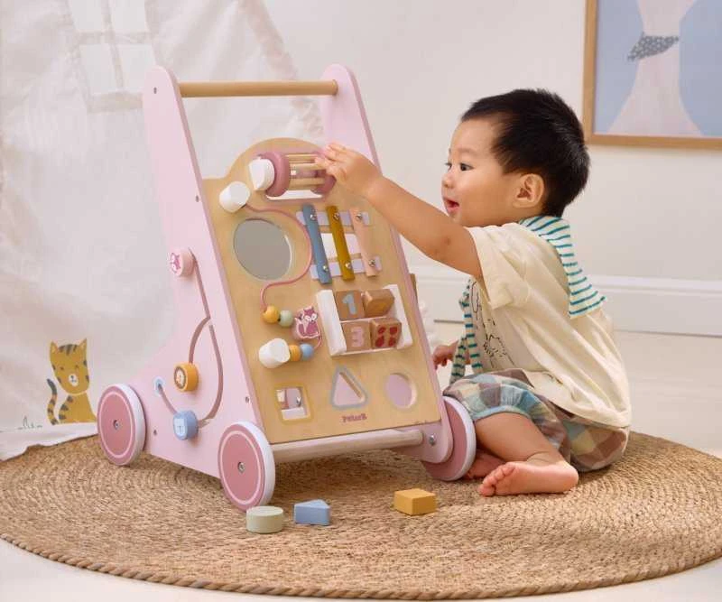 Viga Toys Medinis rožinis stumdukas PolarB