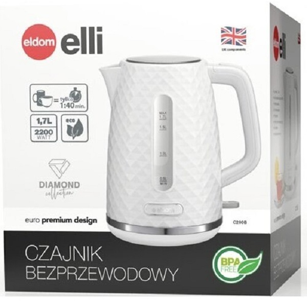 Elektrinis Virdulys - Eldom C280B Elli 1,7 L 2200 W Baltas