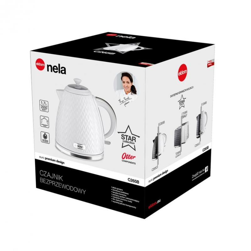 Elektrinis Virdulys - ELDOM C265B 1,7 L 2000 W Balta