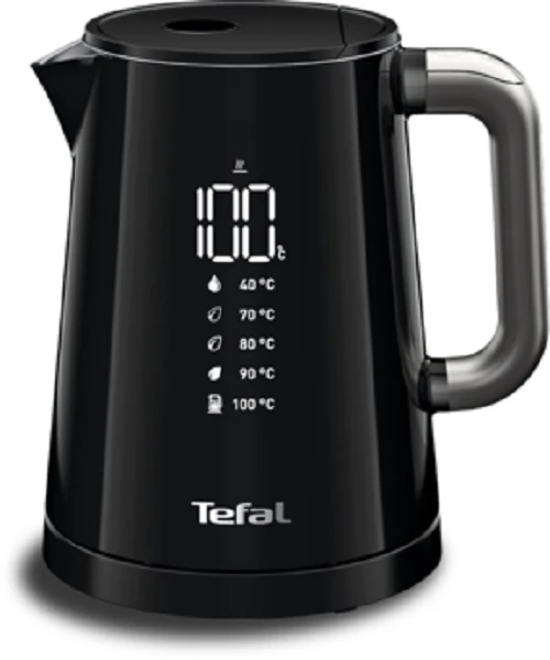 TEFAL Virdulys KO854830 Smart'n Light Electric, 1800 W, 1 L, Plastikinis, 360° sukamasis pagrindas, Juodas