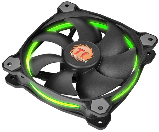 THERMALTAKE Riing 12 LED RGB 3er rinkinys didelio našumo važiuoklės ventiliatorius 3 dalys 120x120x25mm RGB LED Triukšmas 18,7 dBA su LNC