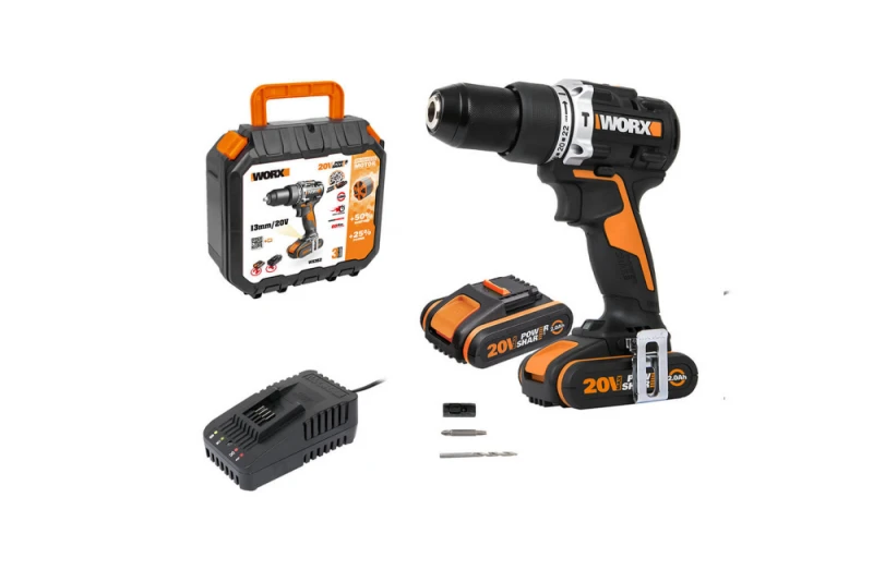 Akumuliatorinis suktuvas-gręžtuvas Worx WX102; 20 V; 2x2,0 Ah akum.