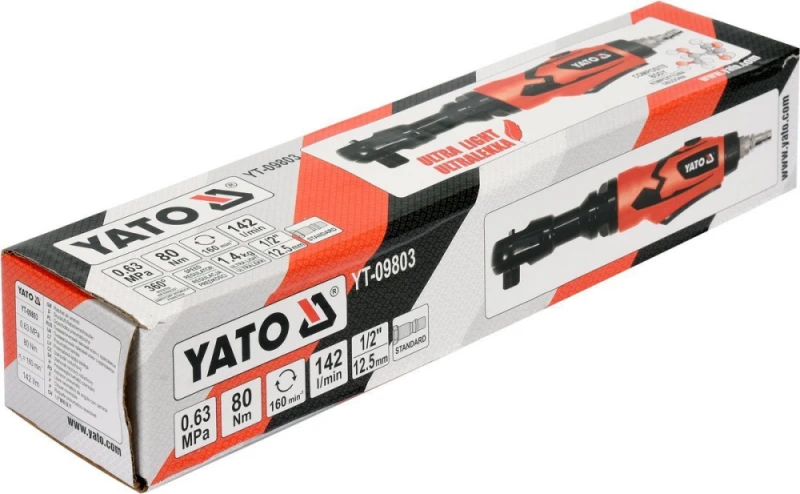Pneumatinė terkšlė YATO YT-09803, 1/2" 80NM