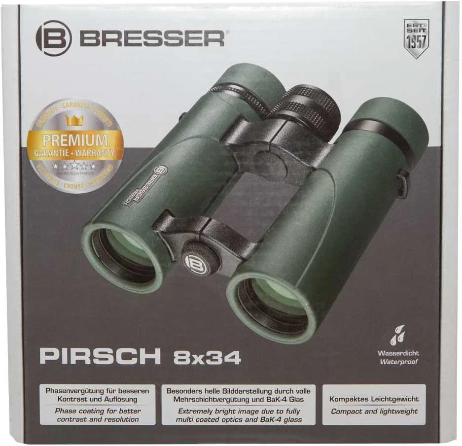 Žiūronai Bresser PIRSCH 8X34 Žiūronas su fazine danga