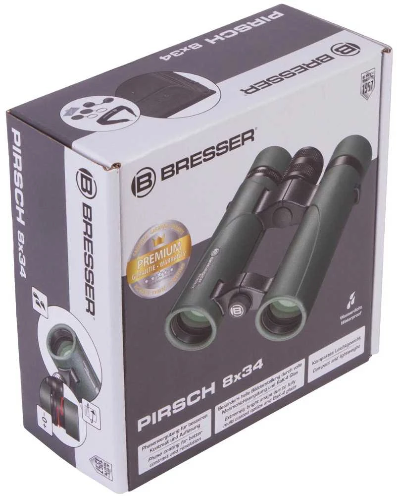 Žiūronai Bresser PIRSCH 8X34 Žiūronas su fazine danga
