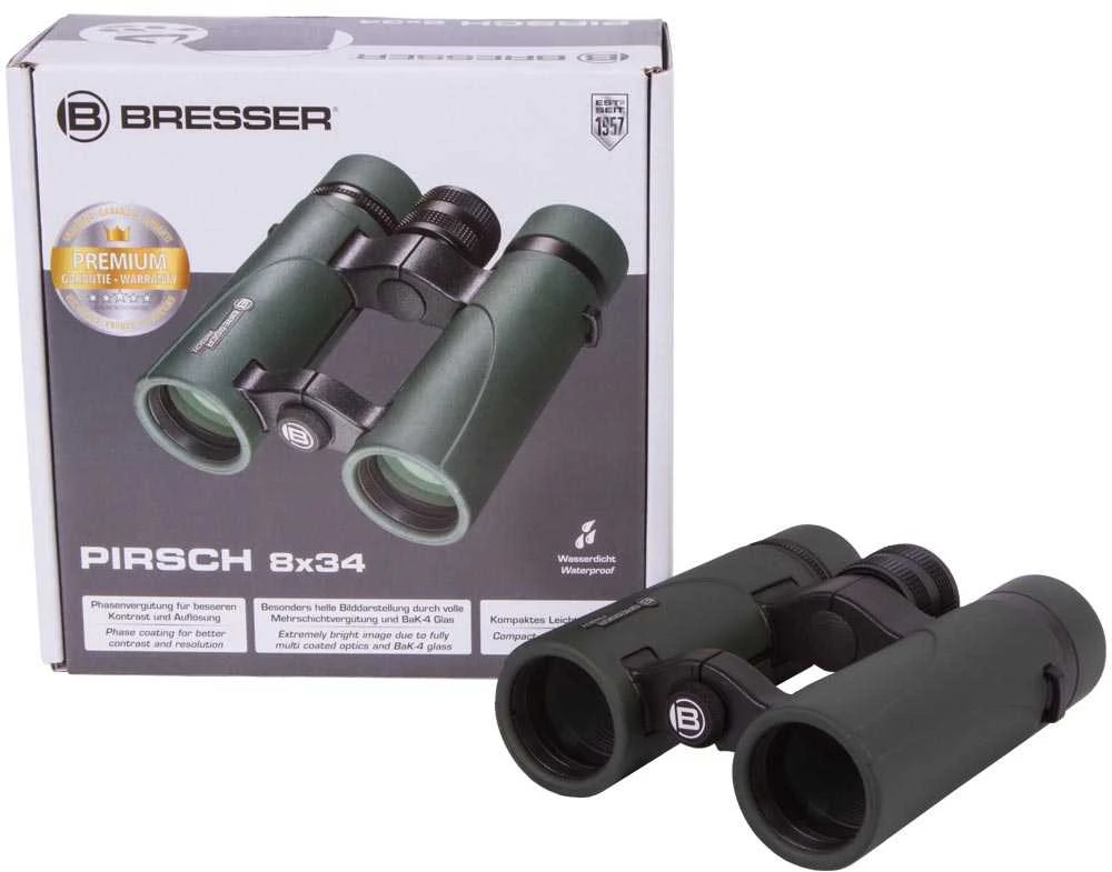Žiūronai Bresser PIRSCH 8X34 Žiūronas su fazine danga