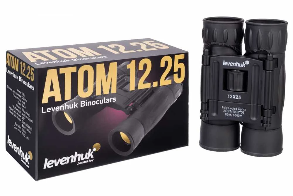 Levenhuk Atom 12x25 Neperšlampami Kompaktiški Žiūronai