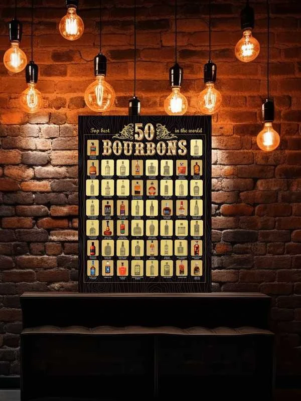 Uab Smagos Nutrinamas pasaulio "50 geriausių Burbonų" plakatas