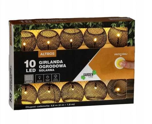 LED sodo lempučių girlianda su saulės baterija "Altros" 3,8m *3651