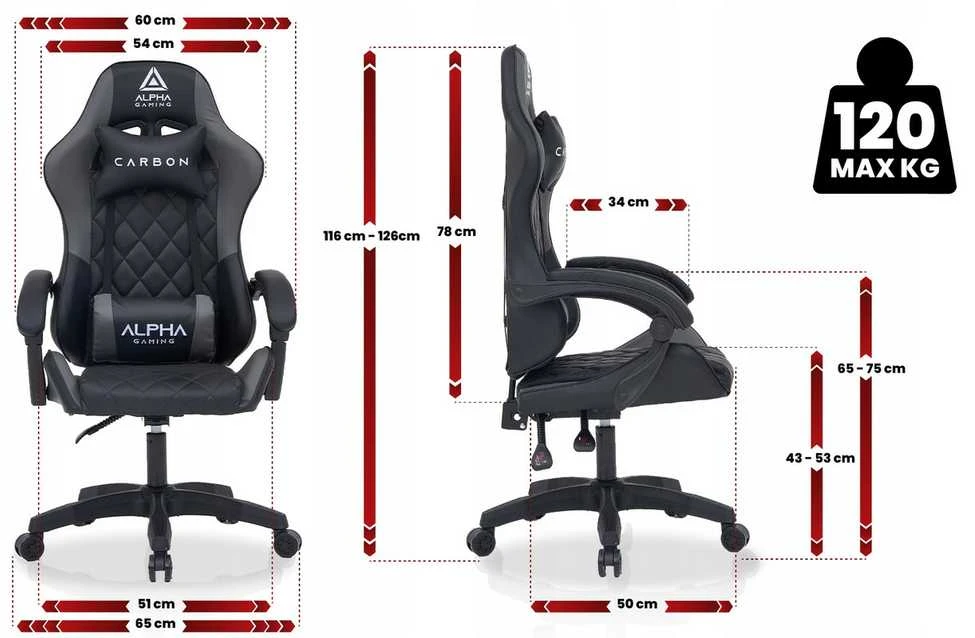 Alpha Gaming Žaidimų kėdė, biuro žaidimų kėdė, pasukama KEVLAR Pilkas