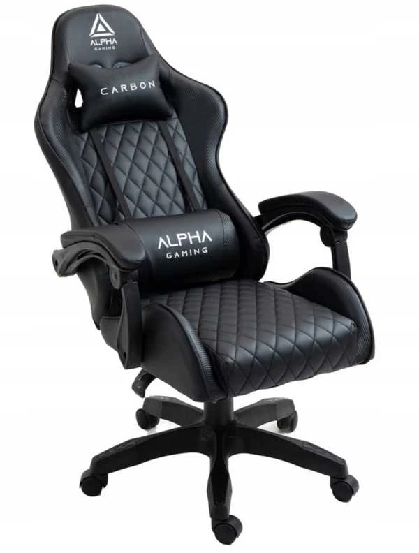 Alpha Gaming Žaidimų kėdė, pasukama biuro kėdė, juodas audinys KEVLAR Juodas