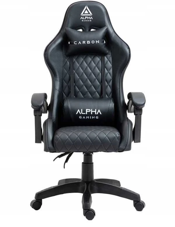 Alpha Gaming Žaidimų kėdė, pasukama biuro kėdė, juodas audinys KEVLAR Juodas