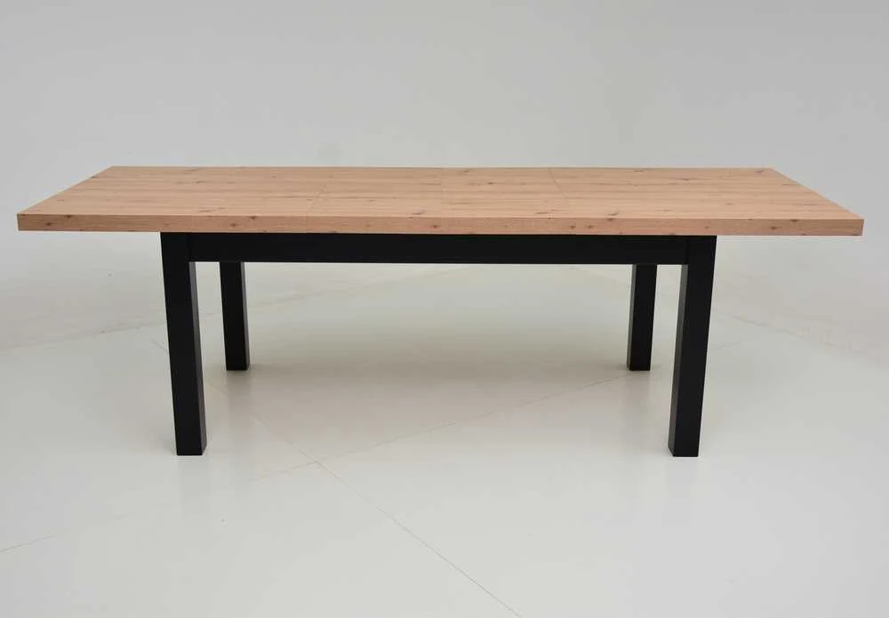 Didelis ištraukiamas stalas 100x200/300 ąžuolo spalvos svetainei/valgomajam