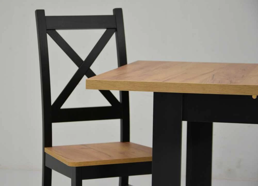 Ebes Furniture Modernus virtuvės komplektas, stalas ir 4 kėdės