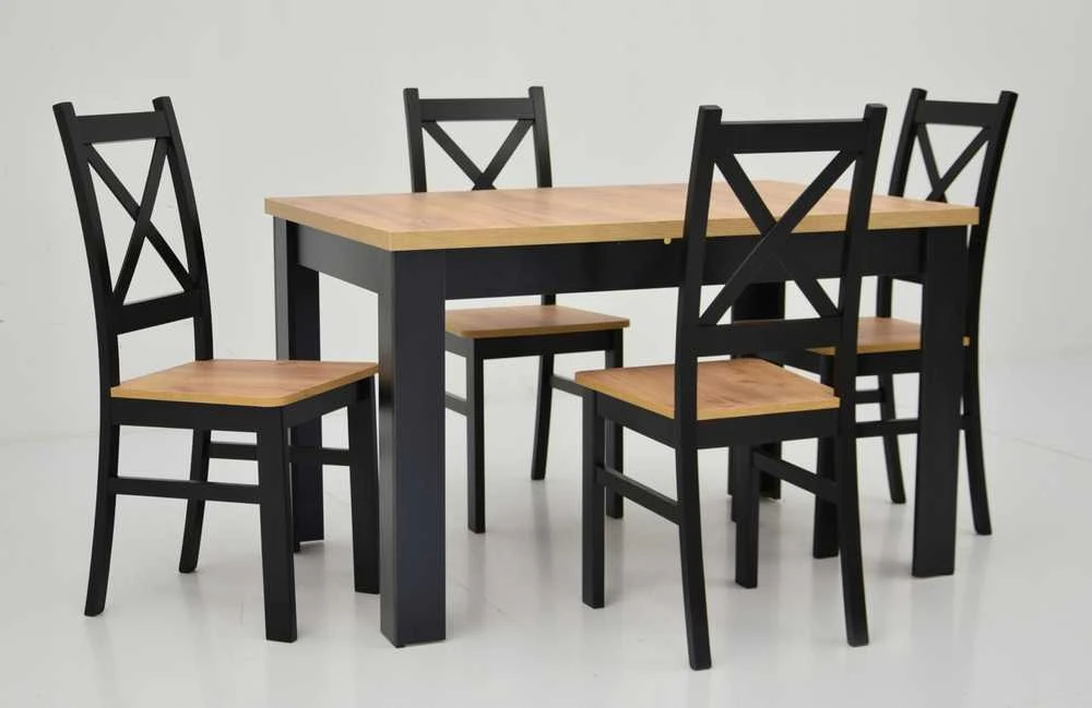 Ebes Furniture Modernus virtuvės komplektas, stalas ir 4 kėdės