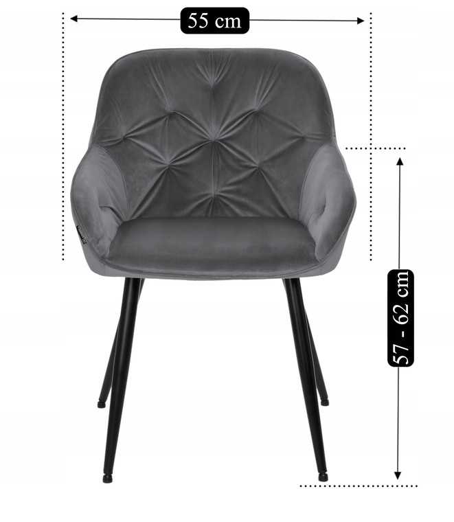 Exito Design Šiuolaikinė pilka "velvet" svetainės kėdė Loren
