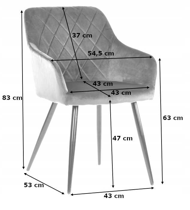 Exito Design Modernus smėlio spalvos veliūrinis krėslas Milton su juodomis metalinėmis kojomis
