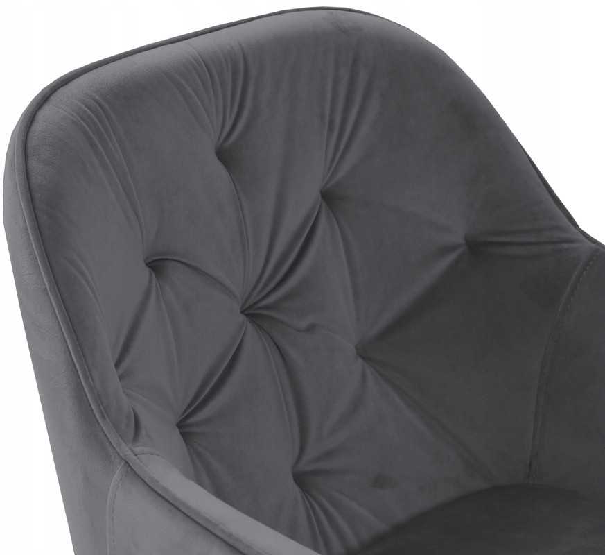 Exito Design Šiuolaikinė pilka "velvet" svetainės kėdė Loren