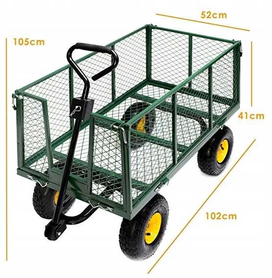 Expand Karutis vežimėlis sodui išlankstomas plieno XXL 220 l