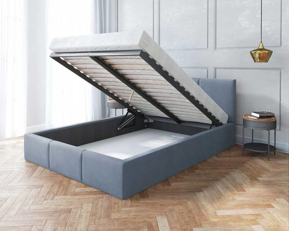 FDM Minkšta lova 160x200 su pakeliamu rėmu AMBER