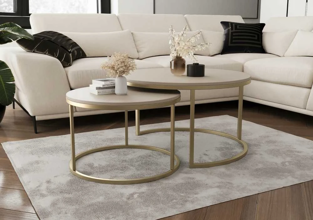 Furniture Package Žurnalinis kavos staliukas spalva kašmyras/auksas