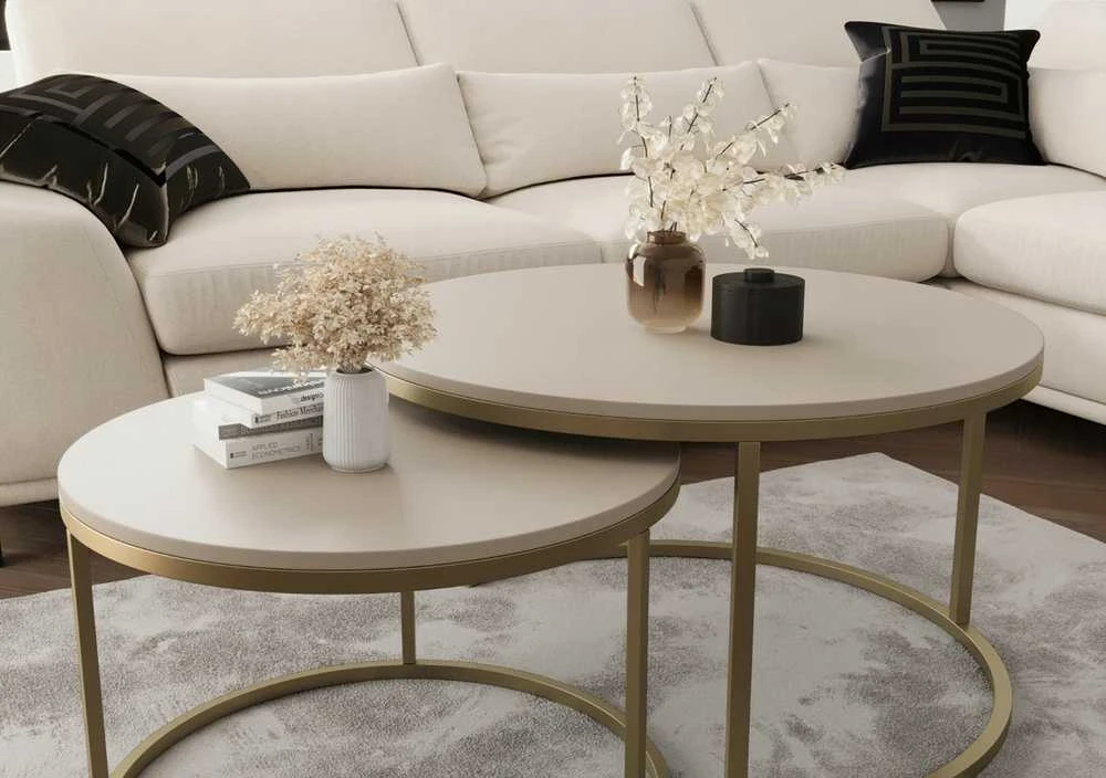 Furniture Package Žurnalinis kavos staliukas spalva kašmyras/auksas